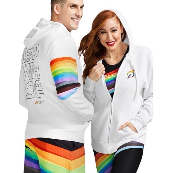 Peloton pride 2021 collection zip up rainbow hoodie 🌈 | size S - Picture 1 of 7